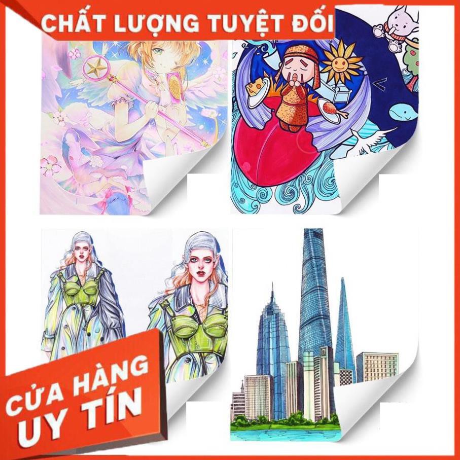 [Free Ship] Bút vẽ, bút màu Marker Touch Mark Cool Túi Vải Bộ 30/60/80 màu ngọt ngào vẽ anime,chân dung,phong cảnh