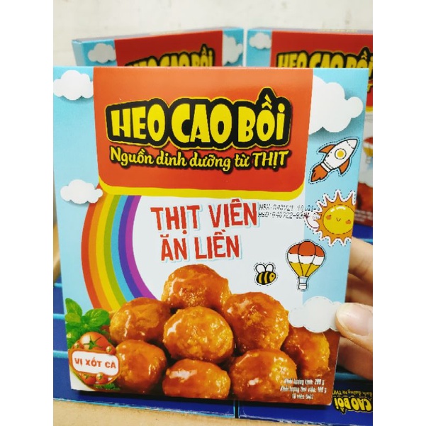 HEO CAO BỒI THỊT VIÊN ĂN LIỀN XỐT CÀ CHUA SIÊU NGON
