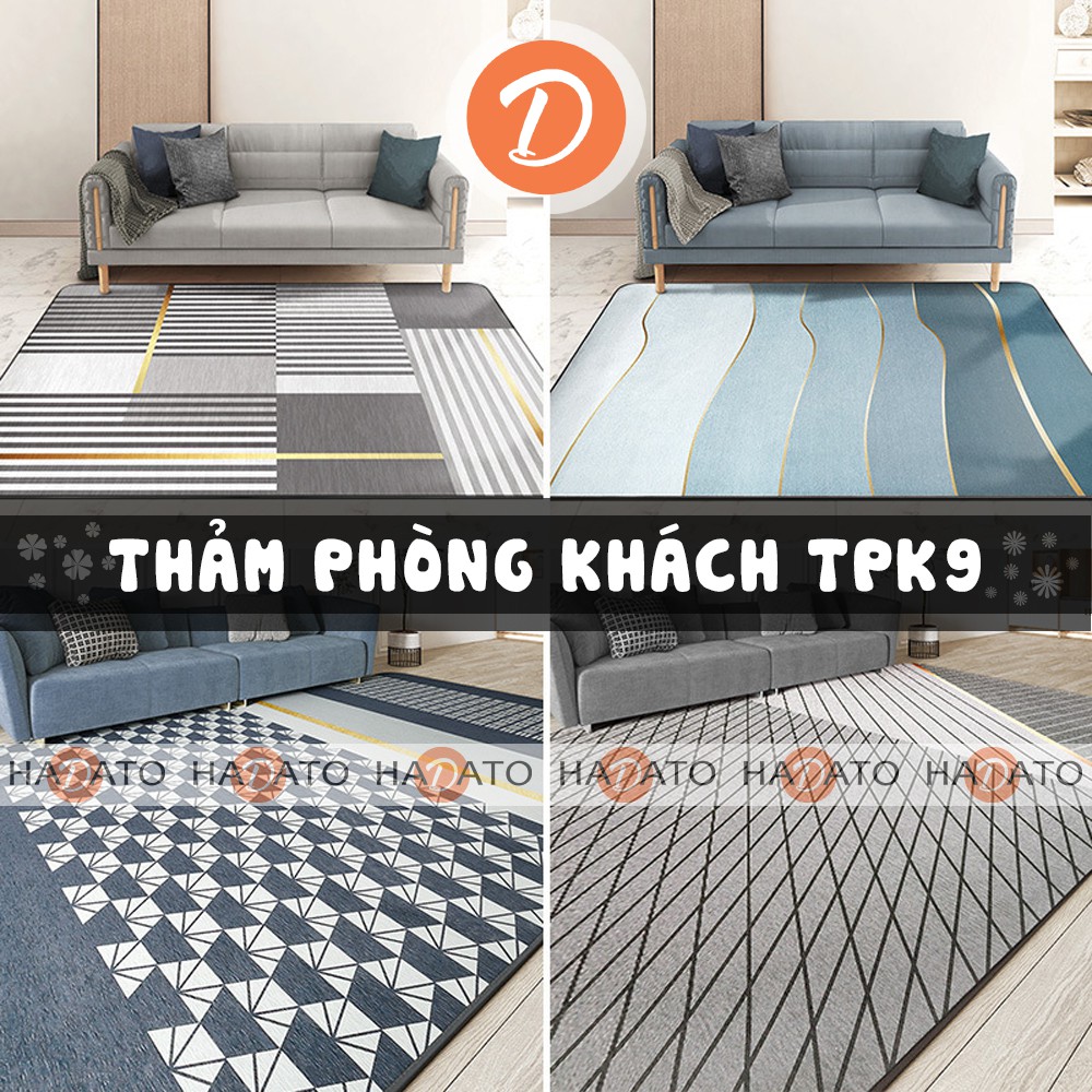 THẢM trải sàn THẢM phòng khách phong cách hiện đại BẮC ÂU - HÌNH CHỮ NHẬT - TPK 9