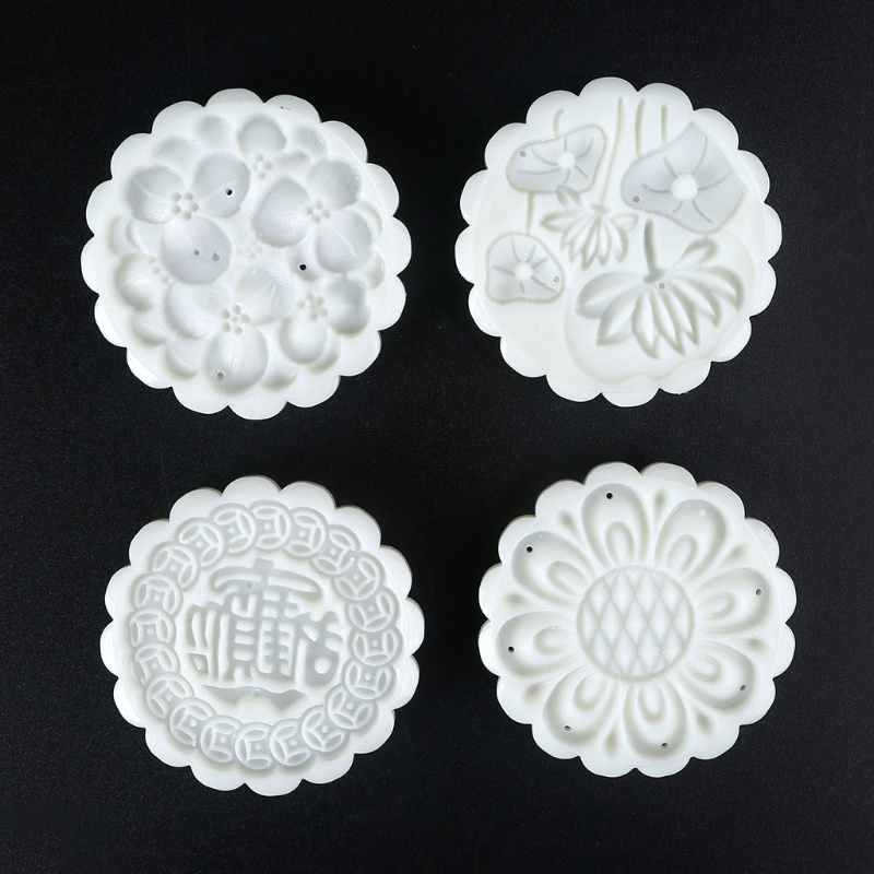 Khuôn Nhựa Làm Bánh Trung Thu 75g Hình Hoa Sen