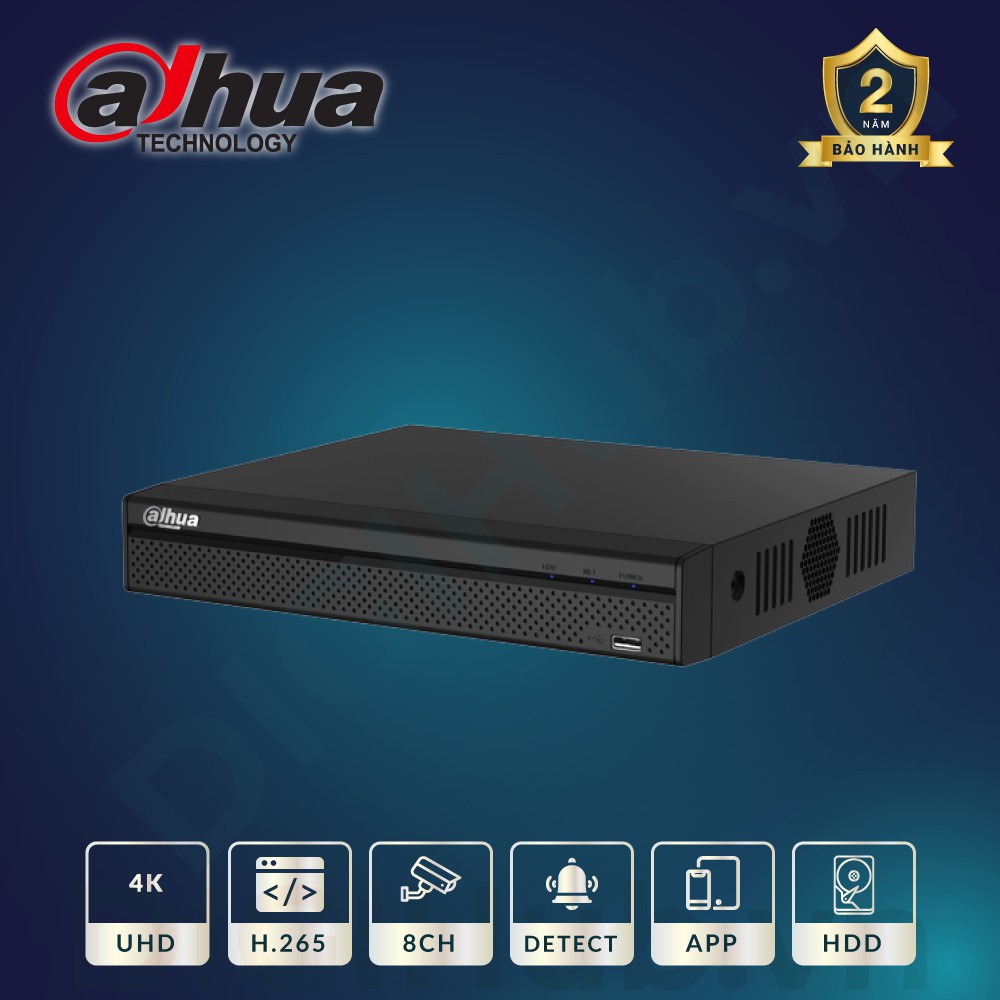 Đầu ghi hình Camera 8 kênh Dahua DH-XVR1A08 có hỗ trợ thu - phát âm thanh