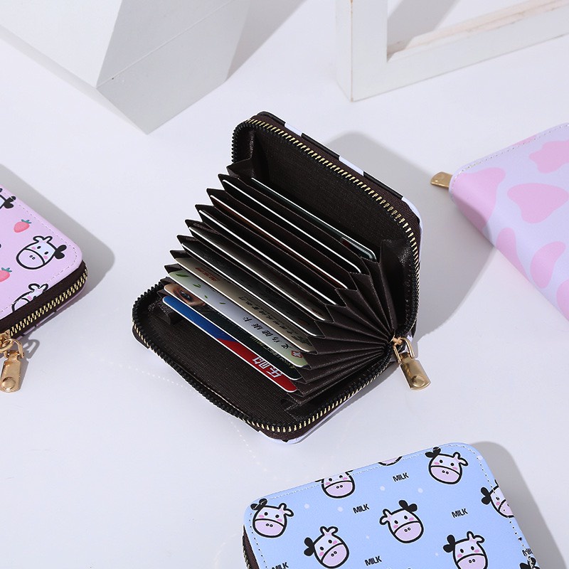 Ví Nữ Mini Họa Tiết MILK Tone Màu Cute Nhỏ Gọn Bỏ Túi