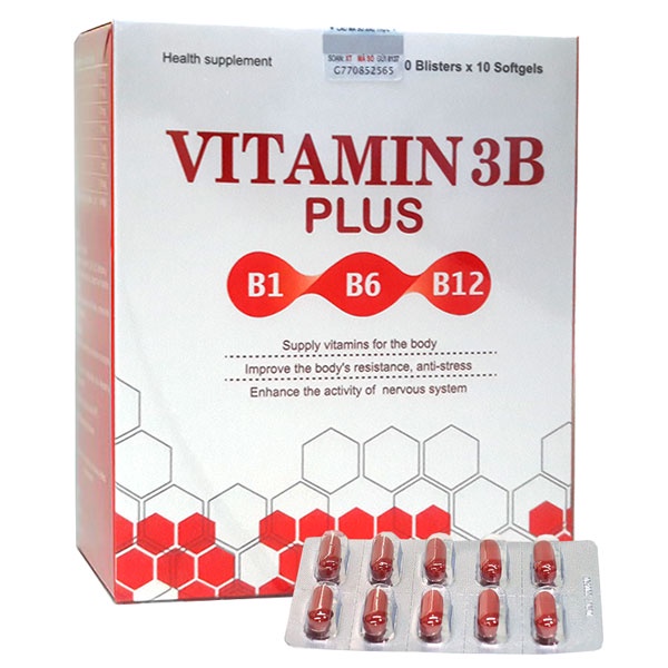 Vitamin 3B Plus – Hỗ trợ tăng cường sức khỏe, giúp hấp thu dinh dưỡng, kích thích ăn ngon (Hộp 100 viên)