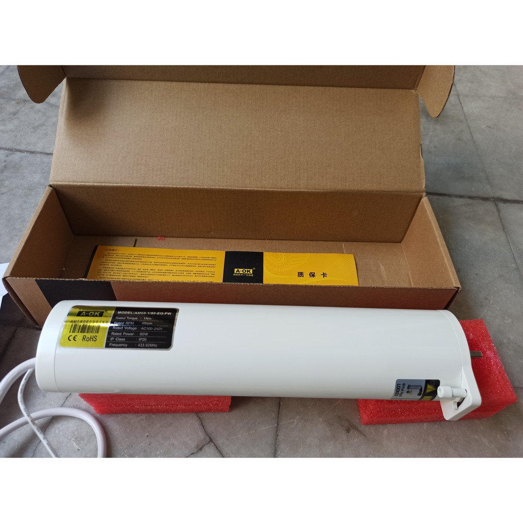 Mô tơ rèm tự động Tuya Wifi/Zigbee hãng AOK Model AM68 dòng siêu êm