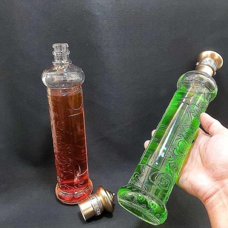 Bình đựng rượu thuỷ tinh nắp nón rồng nổi 550ml