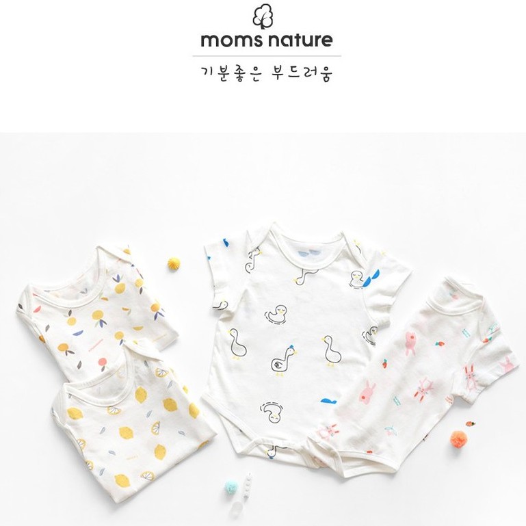 Bodysuit sợi tre [Mom's Nature - Hàn Quốc] (60% sợi tre & 40% cotton) cho bé