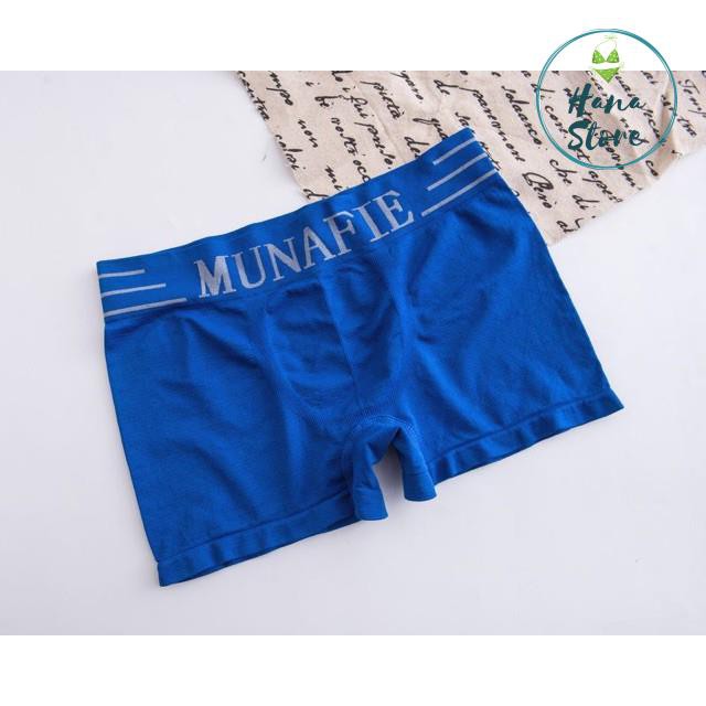 Quần Lót Nam♥️ Quần Lót Nam Boxer Munafie Dệt Kim Co Dãn 4 Chiều, Kháng Khuẩn Khử Mùi + Túi Zip Sang Trọng