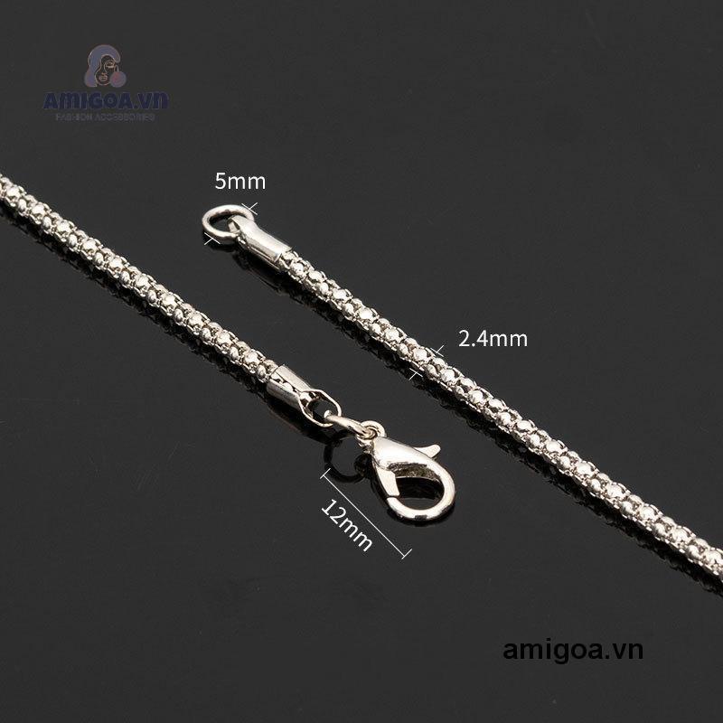 ✨✨Dây Chuyền Vòng Cổ Basic Trơn Cho Nam Nữ Màu Bạc Unisex Đơn Giản Ngầu Đẹp Chất Liệu Titan Không Gỉ