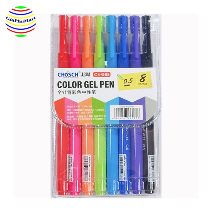 Bộ 8 Cây Bút gel màu Color Gel Pen Chosch CS-G88