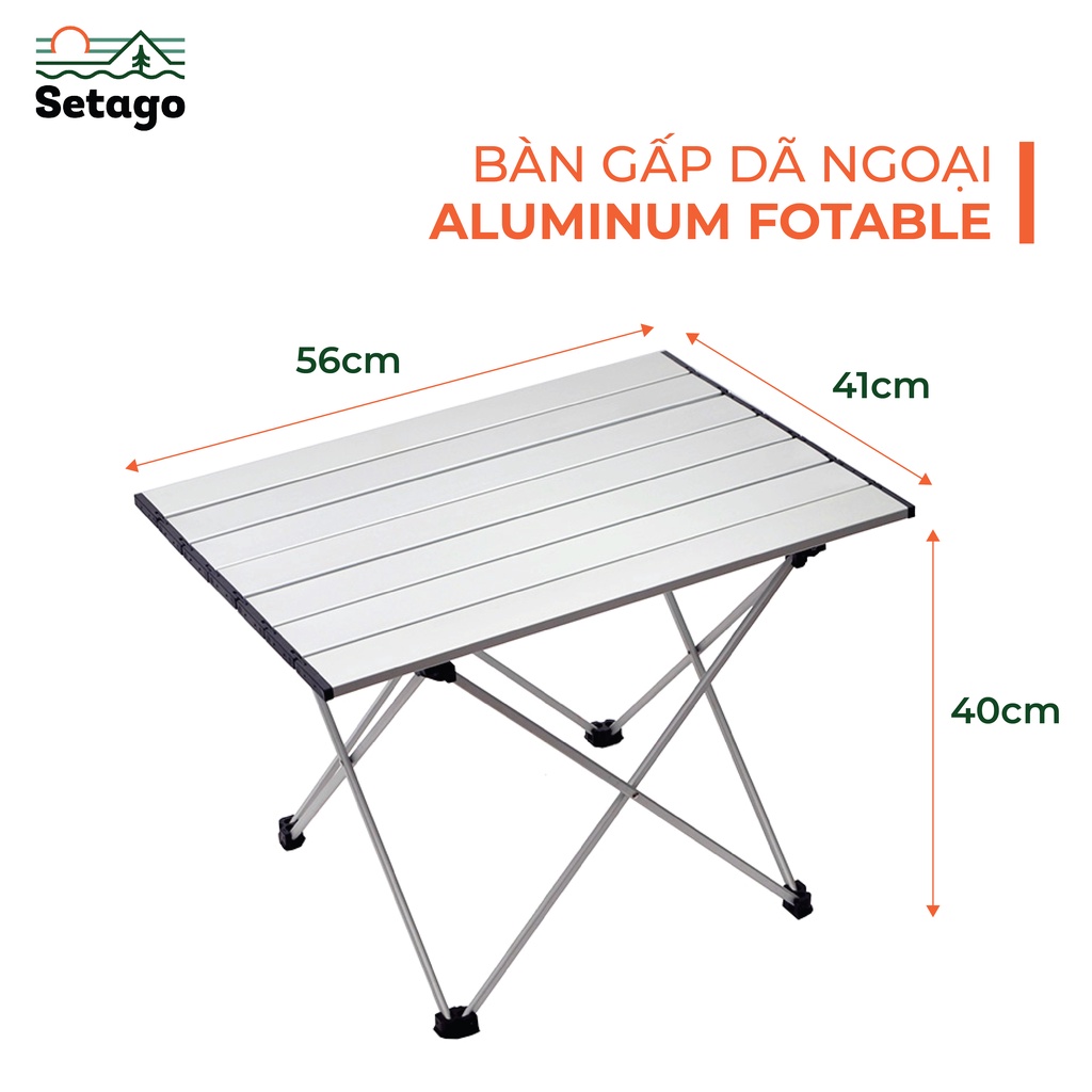 Bàn nhôm Aluminum Fotable màu đen/bạc -BÀN NHÔM SIÊU NHẸ - tiện lợi cho mọi chuyến đi