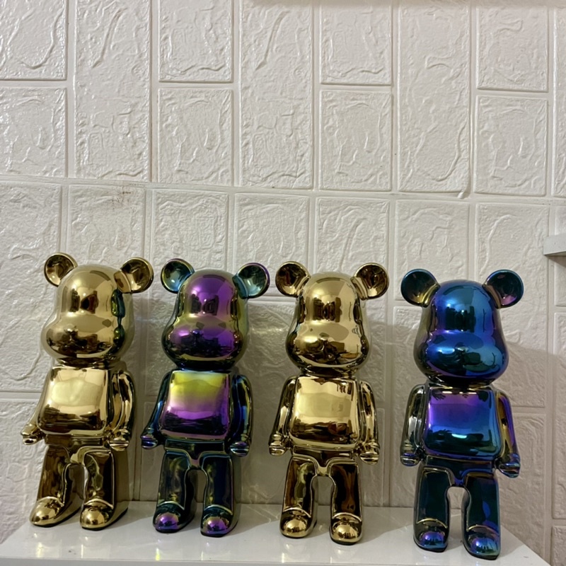 TƯỢNG GẤU BearBrick GẤU BẠO LỰC TRANG TRÍ TỦ CAO 22cm