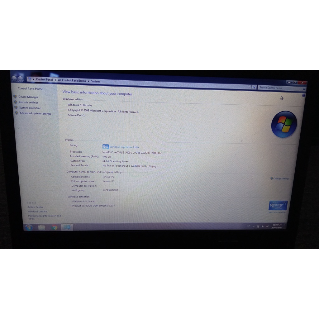 Máy tính xách tay lenovo ideapad 100 14IBD, chíp core i3 5005U, ram 4gb DDR3L, chạy mượt ổn định | BigBuy360 - bigbuy360.vn