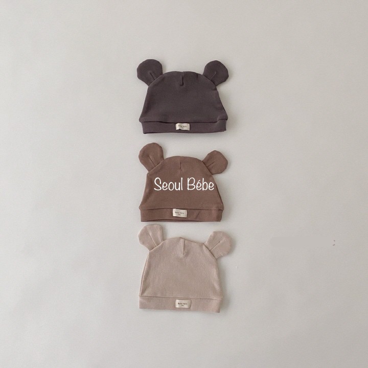 Mũ tai gấu 3 màu basic Bebeholic made in Korea