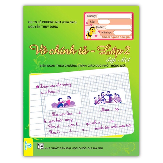 Sách - Combo  Vở chính tả lớp 2 - ( tập 1 + tập 2 )