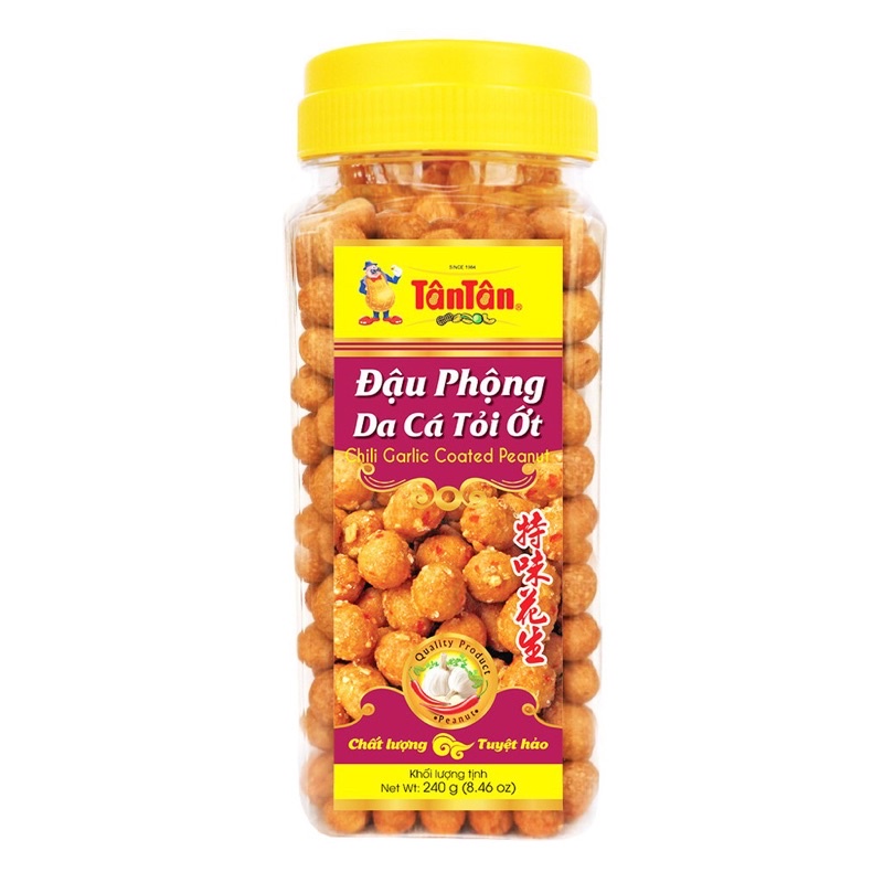 [NEW] Đậu Phộng Da Cá Tỏi Ớt Tân Tân Hũ 240gr