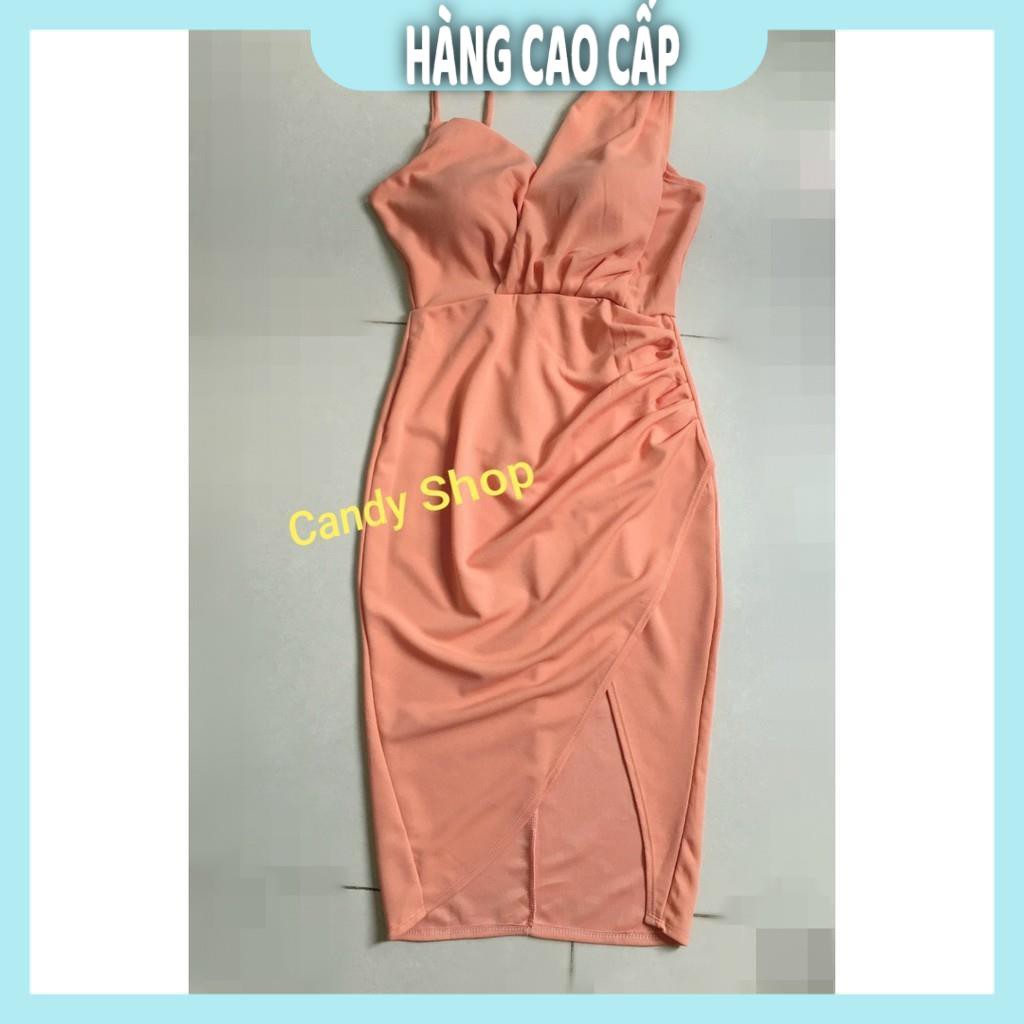 Đầm Nữ - Đầm body xếp ly xoắn eo xẻ tà kèm mút siêu HOT (HÀNG SIÊU ĐẸP) | BigBuy360 - bigbuy360.vn