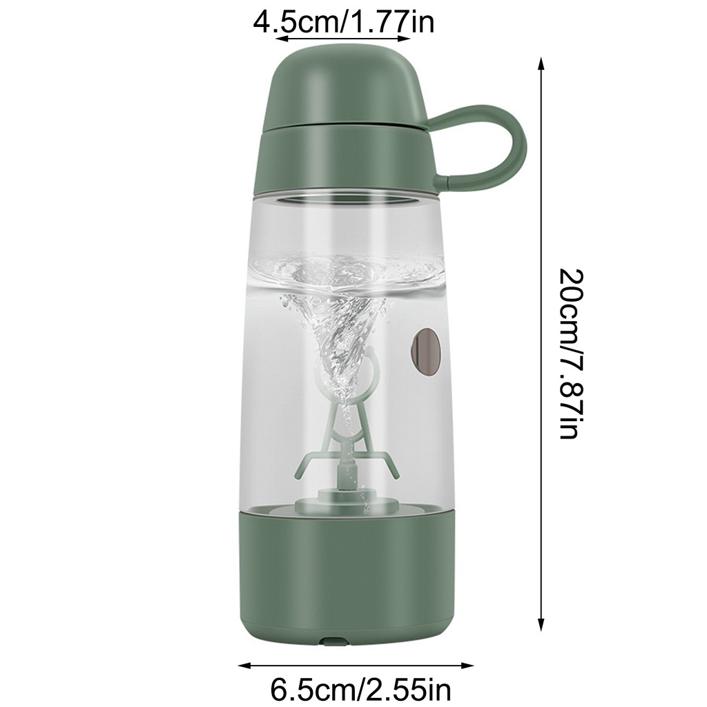 hola Home Shaker Mixer Electric Stirring Portable Protein Powder Milk Powder Coffee Kitchen Fully Automatic Mixing Bottle Family Expenses ABS 350ml Thermose PC Household Green Drinkware