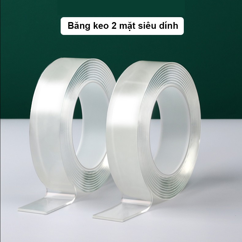 Băng siêu dính 2 mặt trong suốt dài 1m ( độ dày 1mm)