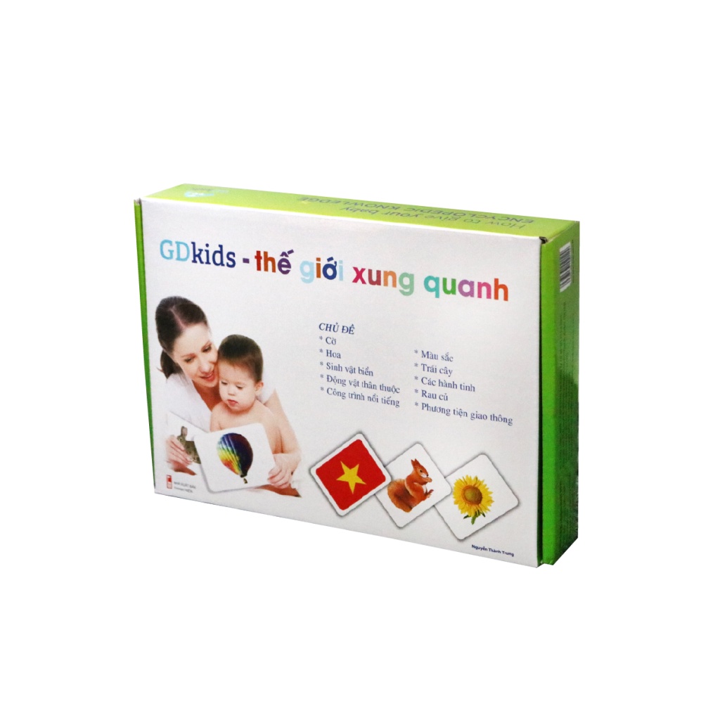 Flashcard GDkids Thế Giới Xung Quanh - Bộ Thẻ Học Thông Minh Cho Bé 100 Thẻ ( 0-6 Tuổi )