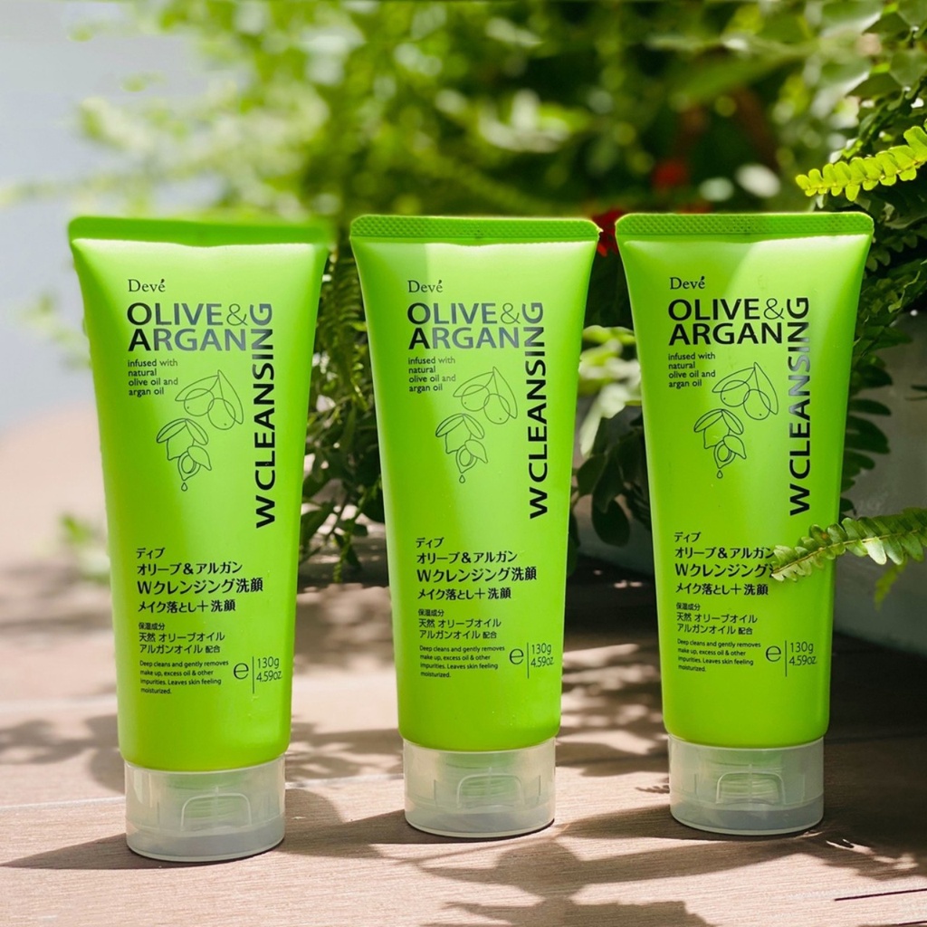 Sữa Rửa Mặt Tẩy Trang Deve Chiết Xuất Dầu Olive & Argan 130g