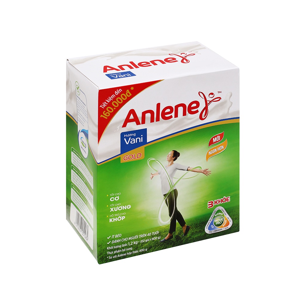 Sữa bột Anlene Gold MovePro hương vani hộp 1.2kg (trên 40 tuổi)