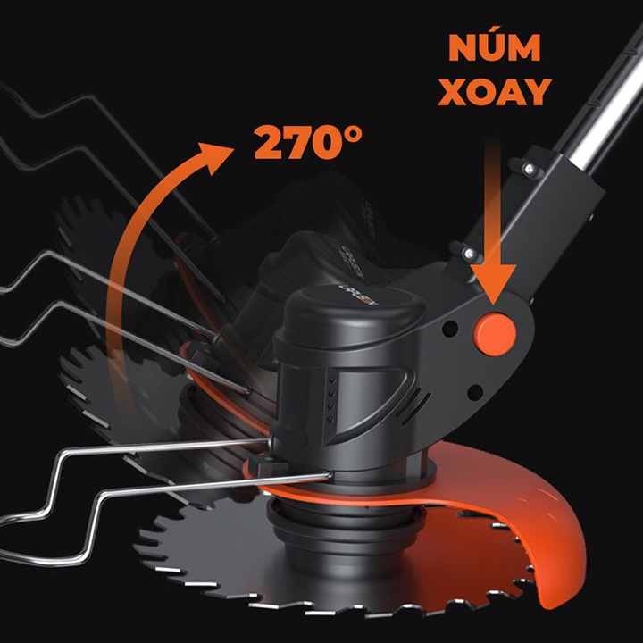 Máy cắt cỏ cầm tay, máy cắt cỏ dùng pin LAPUSEN 36V chân pin thông dụng