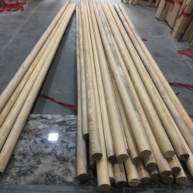 Cây gỗ thông tròn đường kính 2cm, móc rèm, trang trí