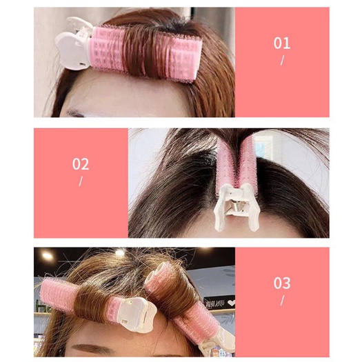 Set 2 Lô Kẹp Phồng Chân Tóc Có Kẹp Giữ Cố Định Tóc Mái Siêu Xinh