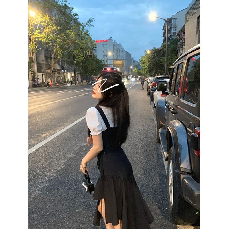 Jiashucheng Đầm Ôm Eo Phong Cách Preppy Nhật Bản Thời Trang Xuân Hè 2022 Mới Cho Nữ