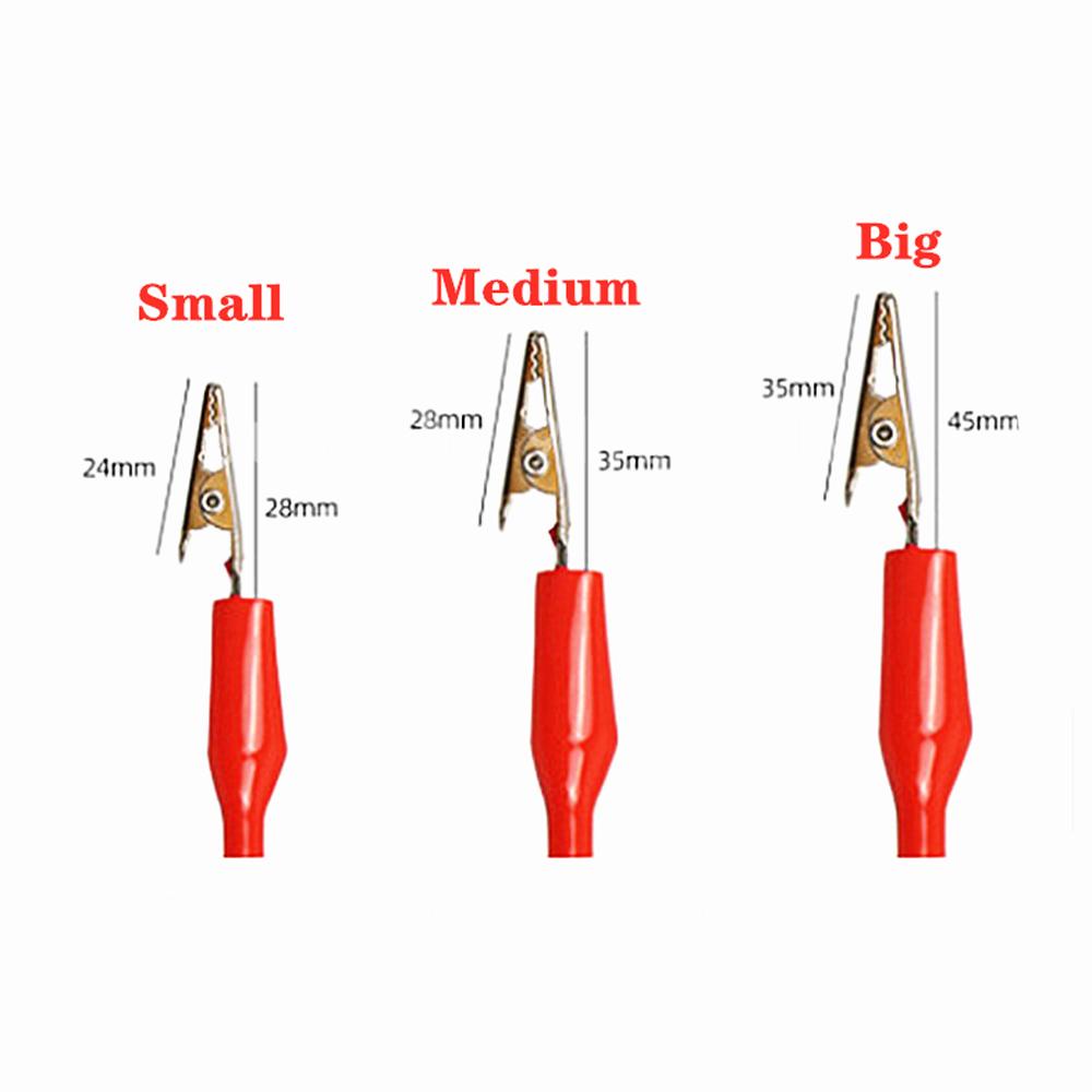 Set 10 Dây Cáp Kẹp Cá Sấu Hai Đầu Kiểm Tra Nhiều Màu