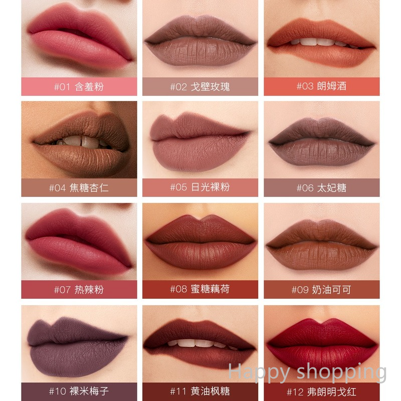 (Hàng Mới Về) Son Môi 12 Màu Tùy Chọn Chống Dính Cốc Cao Cấp | BigBuy360 - bigbuy360.vn