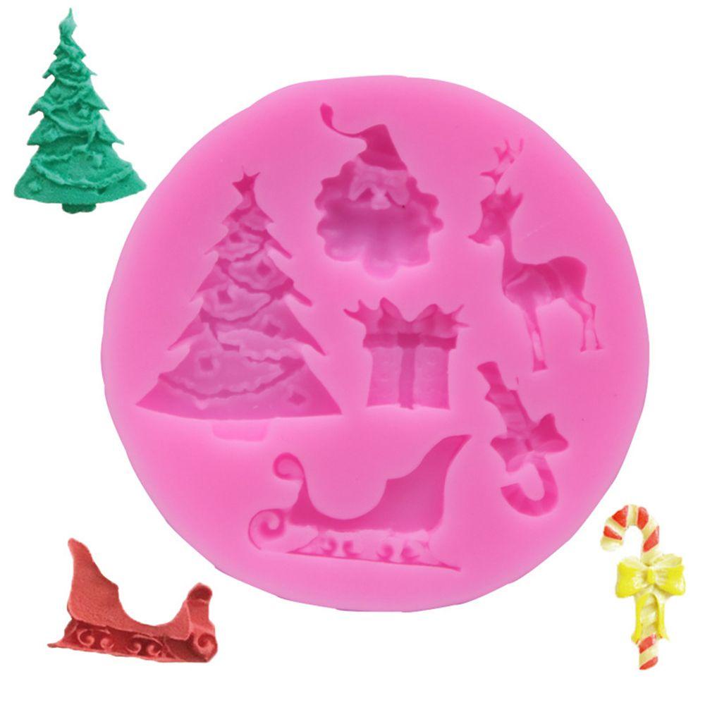 AUGUSTINA Khuôn Silicone Làm Đất Sét Tạo Hình Chủ Đề Giáng Sinh