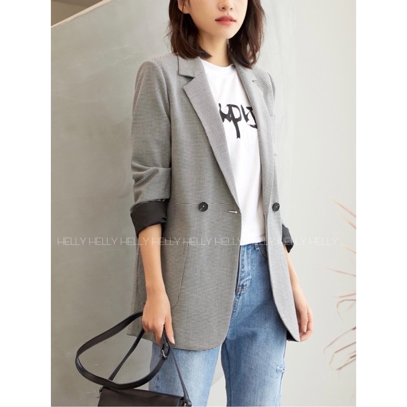 BLAZER NỮ 2 LỚP HOẠ TIẾT | HELLY SHOP