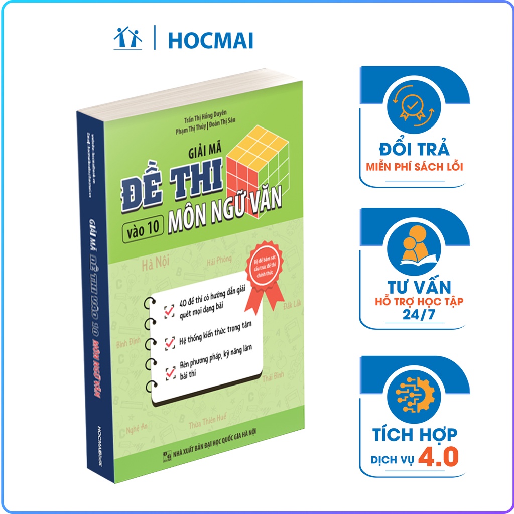 Sách lớp 9 - Combo 3 cuốn Giải mã đề thi vào 10 môn Toán, Ngữ văn, Tiếng Anh - Hệ thống kiến thức, đề thi, Chinh phục 8+