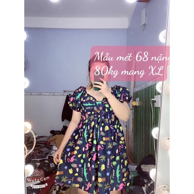 Đầm hoa nhí mua hè bigsize 55->90kg