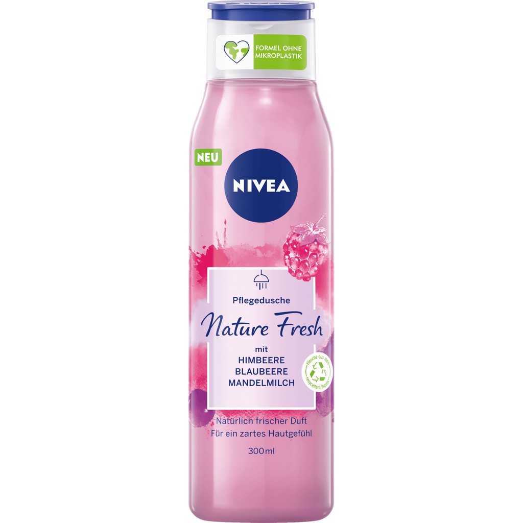 Sữa tắm Nivea Nature Fresh, 300ml, Hàng nội địa Đức