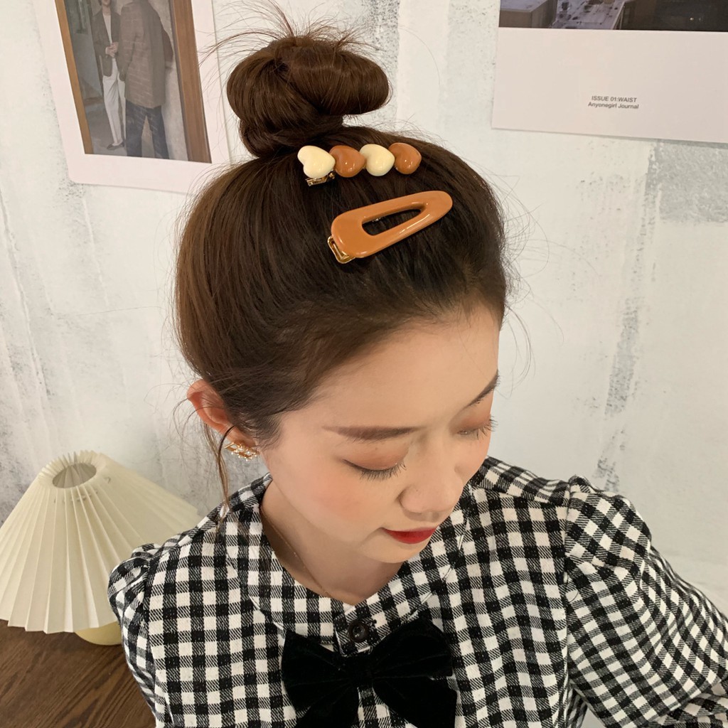 Set 2 kẹp tóc mái màu sắc đơn giản phong cách Hàn Quốc FB98 - Sherry Store