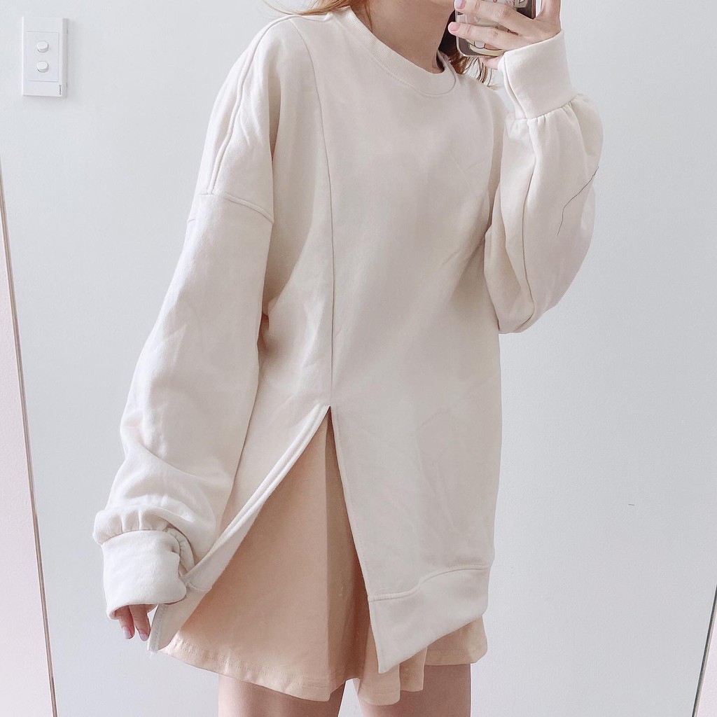 ÁO SWEATER NỈ XẺ TÀ UNISEX - GIN STORE