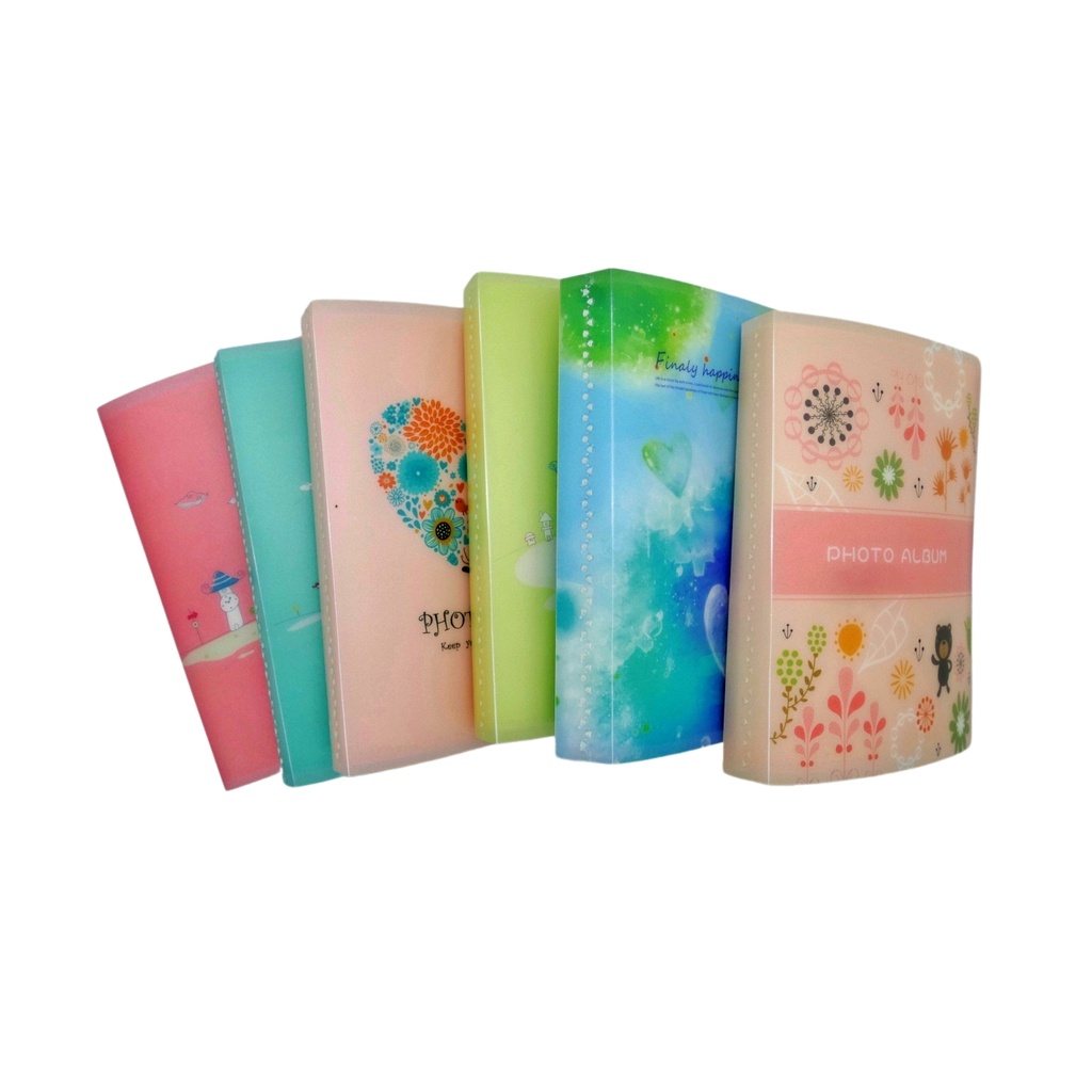 Combo 5 cuốn album ảnh chứa 52 ảnh bìa nhựa hoạt hình cho các cỡ 9x12, 10x15, 13x18 Tú Vy Studio