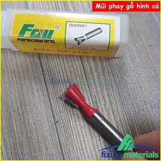 Mũi phay gỗ hình cá, cốt 6.35mm-12.7mm (Mũi router, mũi soi gỗ)