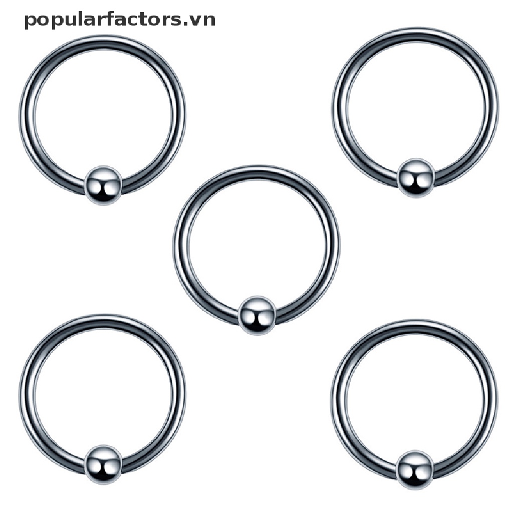 Bộ 60 Khuyên Xỏ Mũi / Chân Mày / Môi / Cơ Thể Bằng Thép