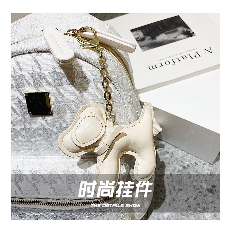 Ba Lô JASMIN NOIR Đi Học Vải Len Thiết Kế Đơn Giản Thời Trang Cho Nữ