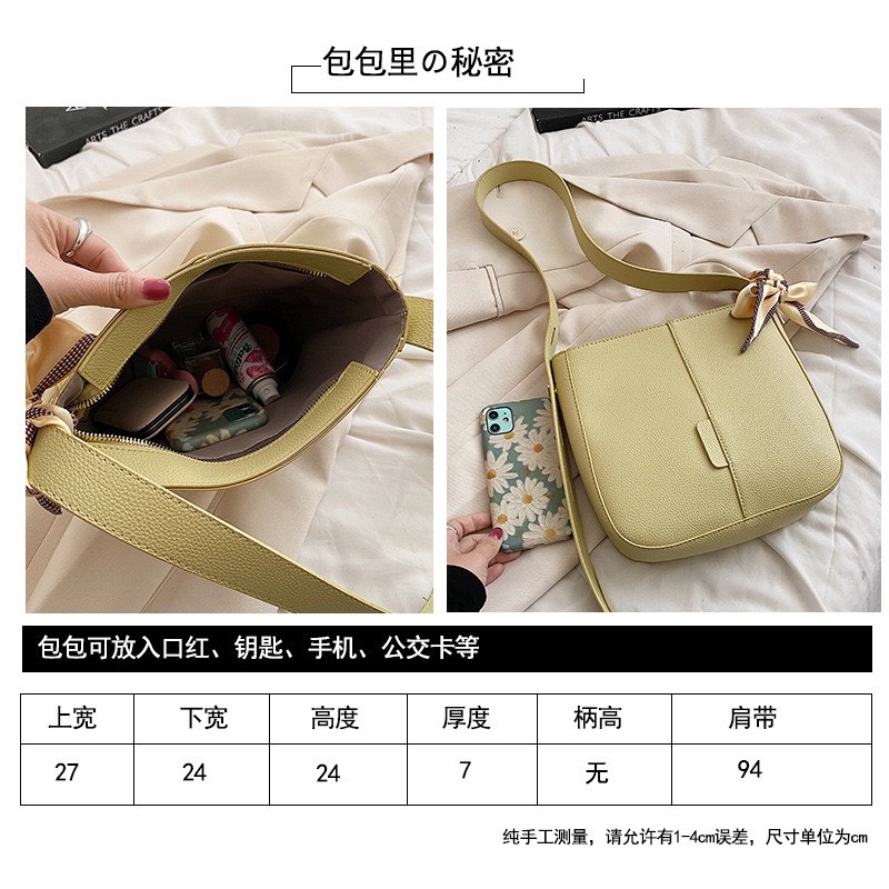 Túi tote nữ da mềm đeo chéo công sở phong cách hàn quốc túi xách nữ 3 màu kem vàng nâu MISATO TO2