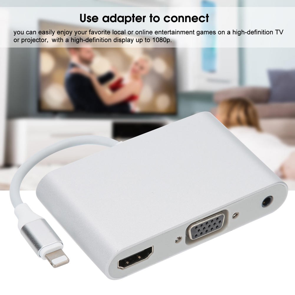 Đầu Chuyển Đổi Hdmi + Vga + 3.5mm Cho Ios