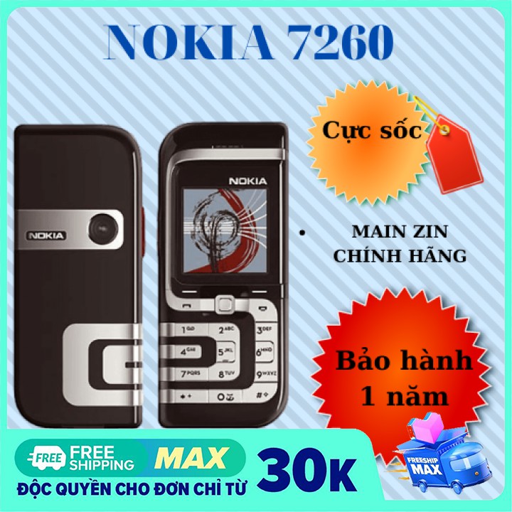 Điện thoại nokia cổ chiếc lá nhỏ 7260 sang trọng giá rẻ chính hãng-Bảo hành 12 tháng