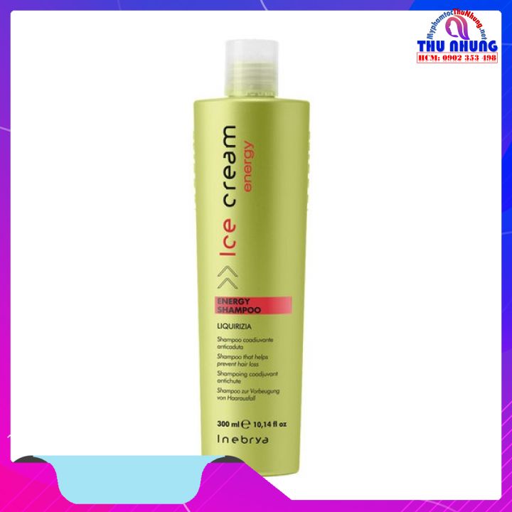 DẦU GỘI NGĂN RỤNG KÍCH THÍCH MỌC TÓC INEBRYA ICE-CREAM ENERGY (LIQUIRIZA) SHAMPOO 300ML