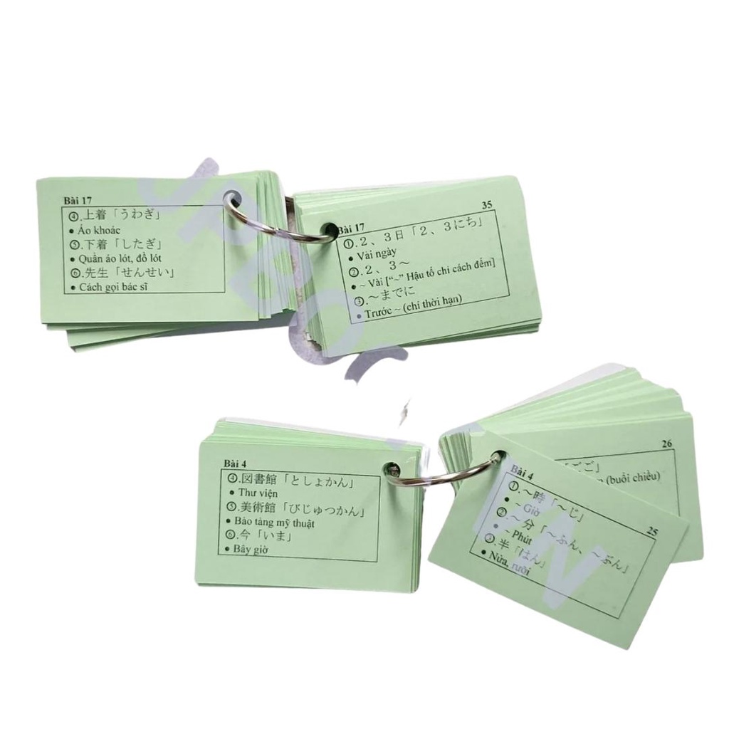 Thẻ Học Từ Vựng Tiếng Nhật N5 Tái Bản Mới Nhất - Flashcard Từ Vựng N5