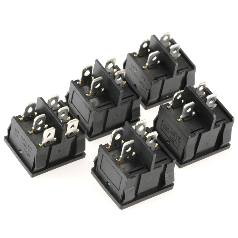 Công tắc bật-tắt/bật-tắt-bật 4 chấu 6 chấu 2/3 vị trí 15A/250VAC 21x24mm chuyên dụng