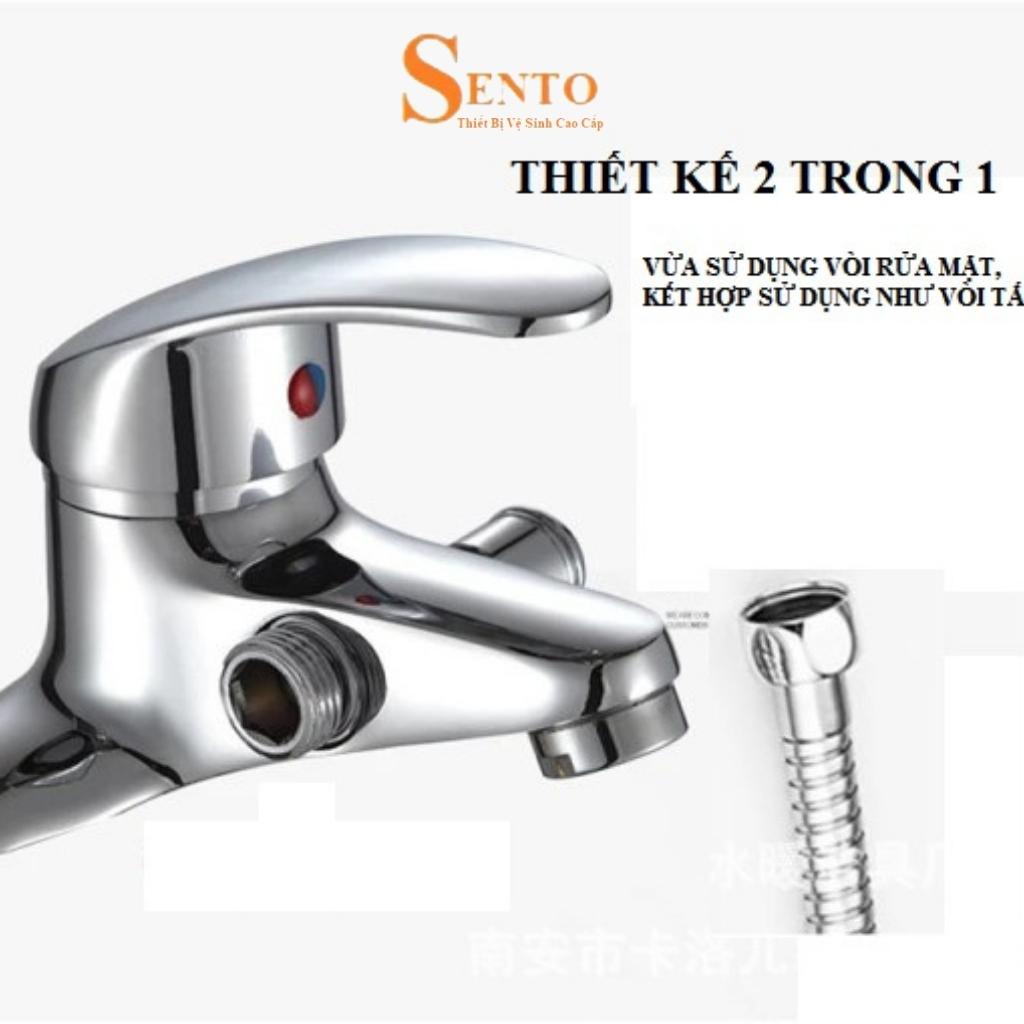 Vòi lavabo chậu rửa mặt kết hợp vòi sen tắm tăng áp SENTO thiết bị nhà tắm ST32