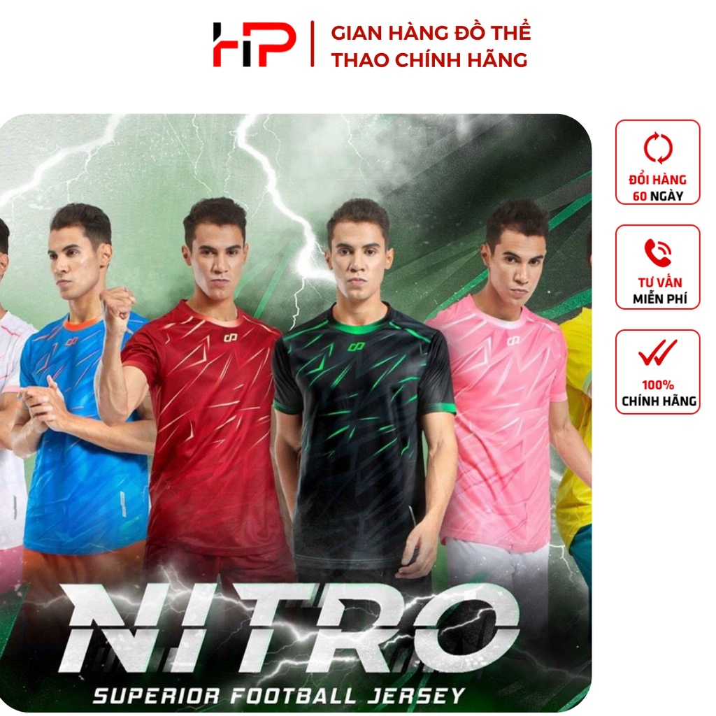 Áo đá bóng,đồ đá banh không logo thun mè cao cấp CP NITRO chuẩn thi đấu thấm hút mồ hôi cực đẹp – H.P SPORTS